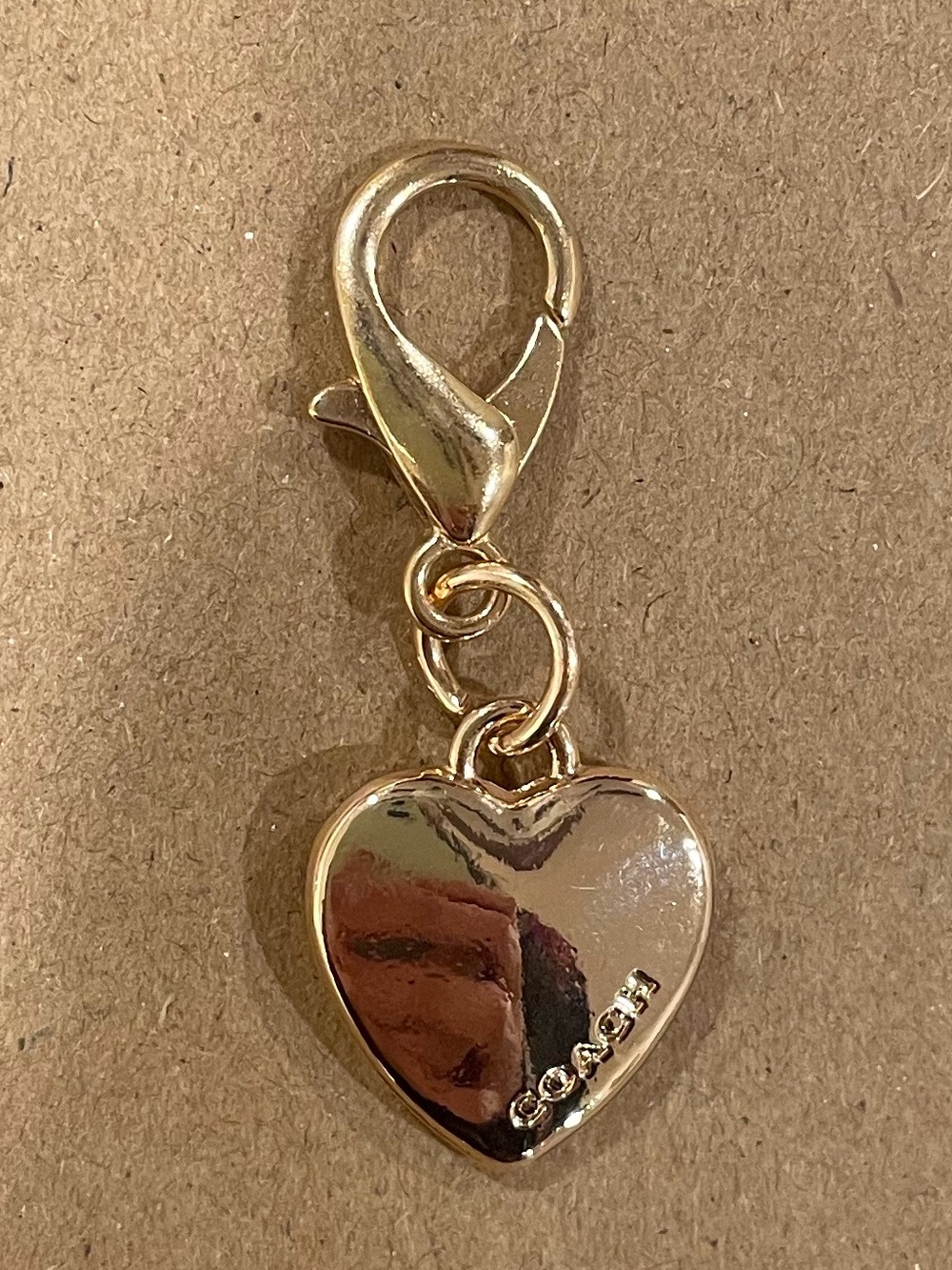 Coach Gold Heart Charm Pendant
